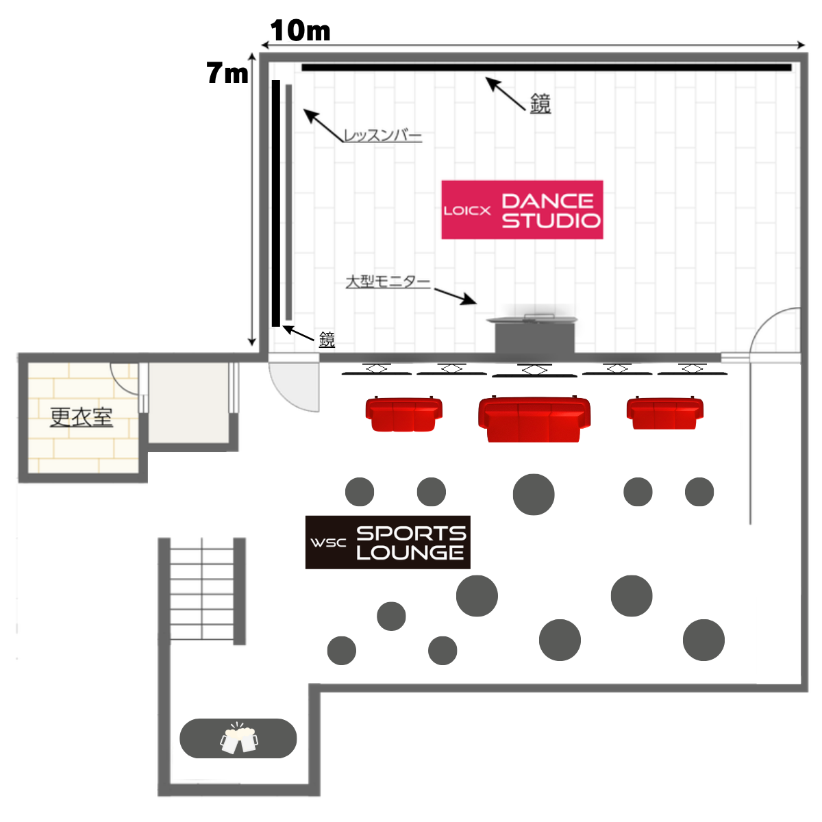 LOICX DANCE STUDIO 見取図